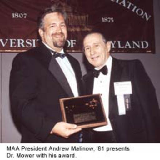 Alumni1.jpg en Morton Mower and Andrew Malinow at the 2001 University of Maryland Medical Alumni Association awards ceremony Own Gejordan 2001 2001 photographs People of the United States in 2001 2001 events in the United States Morton ...