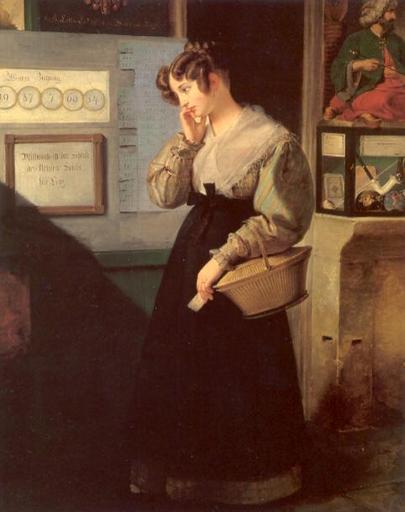 Peter Fendi - Girl at the Lottery.jpg Artwork Creator Peter Fendi title Mädchen vor dem Lotteriegewölbe Girl at the Lottery 1829 oil on canvas cm 63 50 Institution Belvedere accession number 2177 http //www dasmuseen net/Wien/BezMus03/...