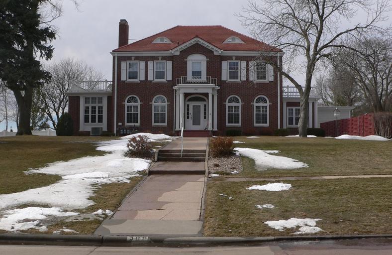 John Trierweiler House from E 2.JPG 80003778 Dr John Trierweiler House located at 301 Spruce Street in Yankton South Dakota ; seen from the east The 1926 Colonial Revival house is listed in the National Register of Historic Places own ...