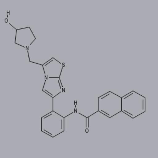 SRT-2183 structure.png SRT2183 skeletal svg en The molecular structure of SRT-2183 own Enix150 2011-02-03 PD-chem Cc-zero Naphthalenes