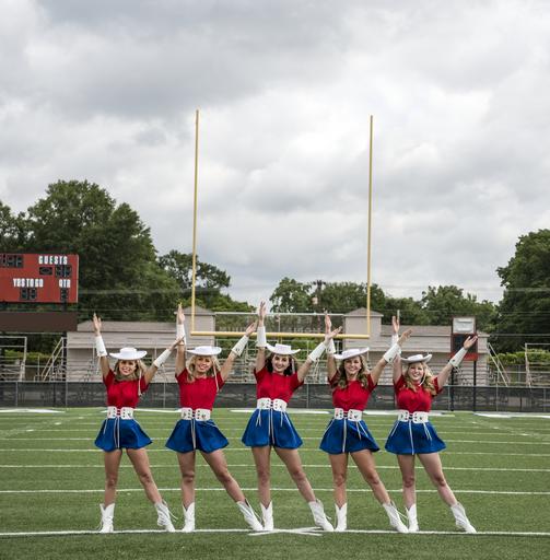 Five of the approximately 75 Kilgore College Rangerettes, a choreographed dance team that first formed in 1940 LCCN2014633144.tif 1 photograph digital tiff file color Notes The Kilgore College Rangerettes perform not only at football and ...
