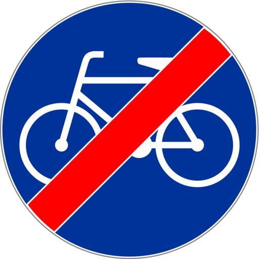 Znak C13a.svg Znak C-13a svg Polish road sign C-13a End of road path for bicycles only Znak drogowy C-13a Koniec drogi dla rowerów ---- Rysowany wg Załącznika http //www znaki pl/DziennikUstawNr220/Znaki_konstrukcje pdf Konstrukcje ...