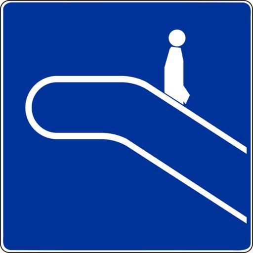 Znak D-35a.svg Polish road sign D-35a Escalator Znak drogowy D-35a Schody ruchome w dół ---- Rysowany wg Załącznika http //sipdata-abc lex pl/dane/dzienniki/03/d03l81/zal1_9 pdf Konstrukcje znaków drogowych pionowych Dz U 220 poz 2181 ...