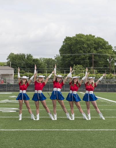 Five of the approximately 75 Kilgore College Rangerettes, a choreographed dance team that first formed in 1940 LCCN2014633148.tif 1 photograph digital tiff file color Notes The Kilgore College Rangerettes perform not only at football and ...