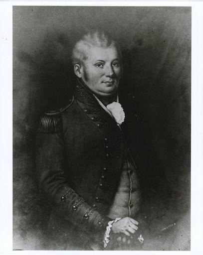 Black and white copy print of a portrait. Black and white copy print of a portrait.