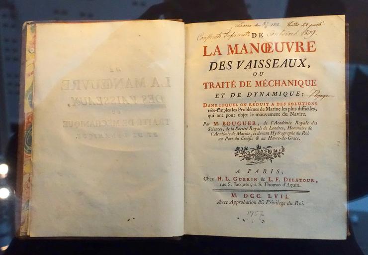 Pierre Bouguer (1698-1758), 1757, Paris - Marinmuseum, Karlskrona, Sweden - DSC08839.JPG en Exhibit in the Marinmuseum Karlskrona Sweden This exhibit is old enough so that it is in the public domain Photography was permitted in the museum ...