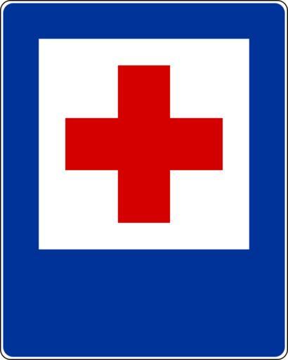 Znak D-22.svg Polish road sign D-22 First aid Znak drogowy D-22 Punkt opatrunkowy ---- Rysowany wg Załącznika http //sipdata-abc lex pl/dane/dzienniki/03/d03l81/zal1_9 pdf Konstrukcje znaków drogowych pionowych Dz U 220 poz 2181 do ...