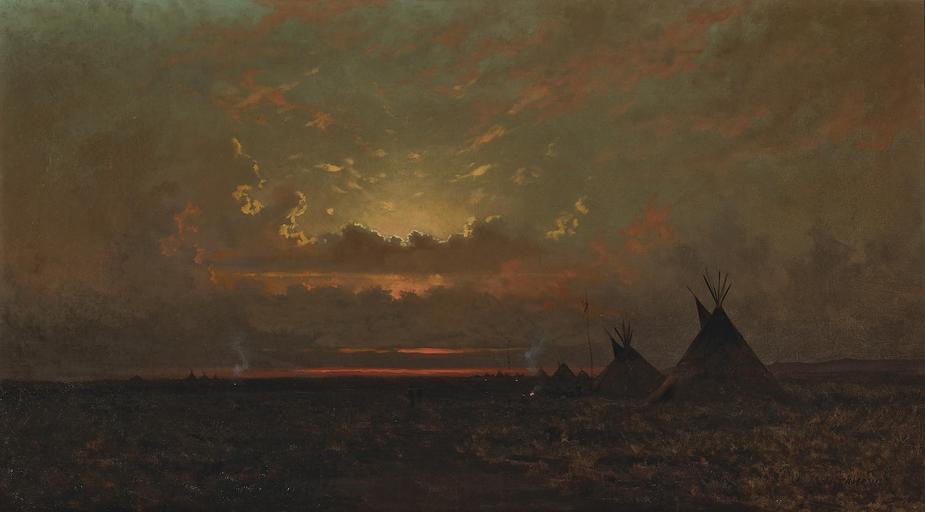 Jules Tavernier - Indian encampment (2).jpg Artwork Creator Jules Tavernier oil canvas in 20 36 place of discovery object history exhibition history credit line accession number place of creation http //www bonhams com/auctions/16152/lot/...